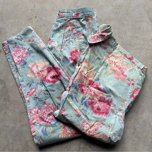 Cambridge Dry Goods Floral Cotton Top & Pants - Size 6